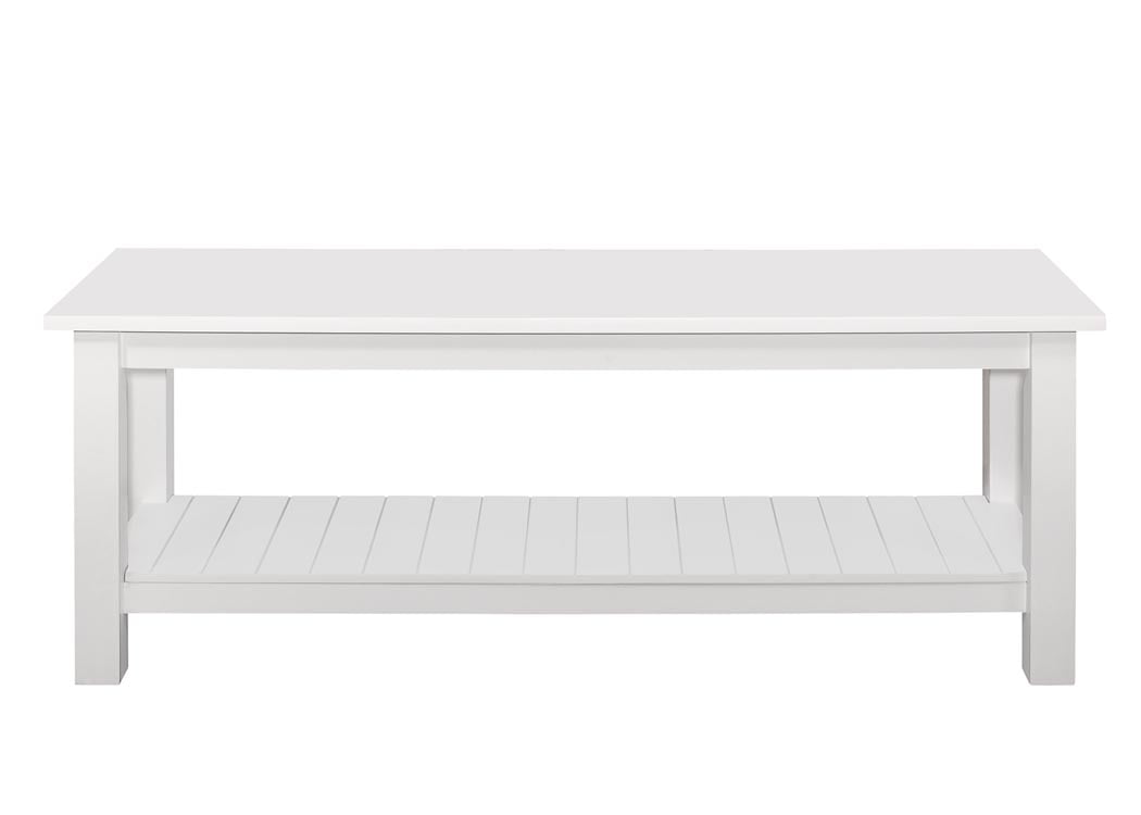 Manor Park Edison Storage Bench, White