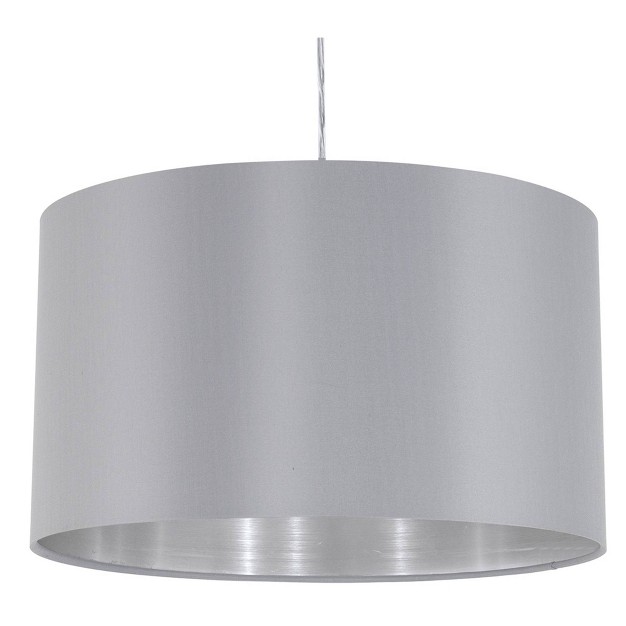 1 light Maserlo Pendant Satin Nickel gray Eglo