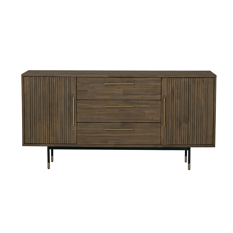 HAMILTON Sideboard Buffet Solid Acacia Wood 160cm - Toffee Colour