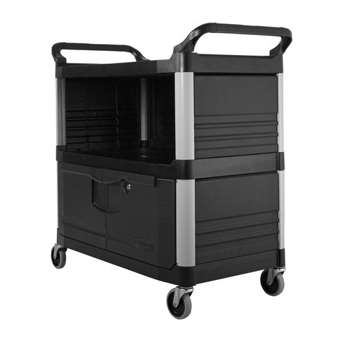 Rubbermaid FG409500BLA Xtra Equipment Cart