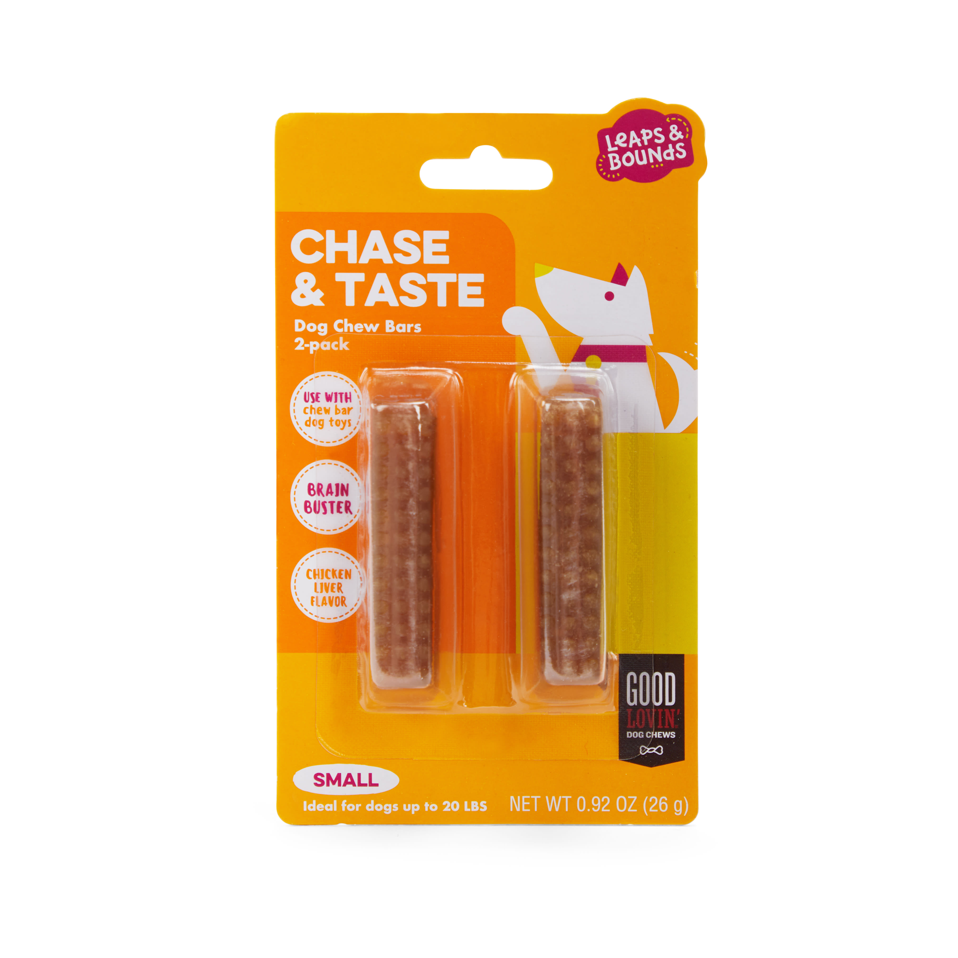 Good Lovin Long Lasting Chicken Flavored Chew Stick Shaped Treat Dog Toy， Small， Pack of 2