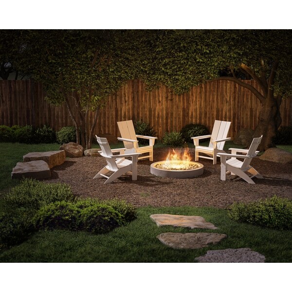 POLYWOOD 4Piece Modern Curveback Adirondack Conversation Set