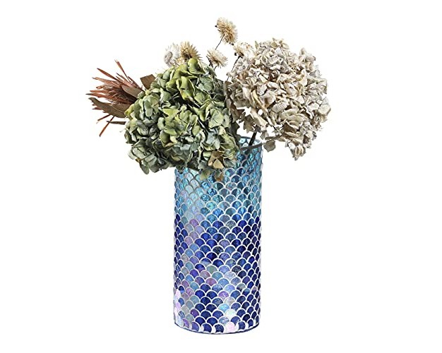 X 12 quot Mosaic Mirror Flower Vase