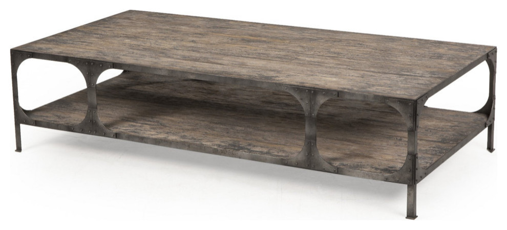 Tyler Coffee Table   Industrial   Coffee Tables   by Rustic Home Furniture Deco  Houzz