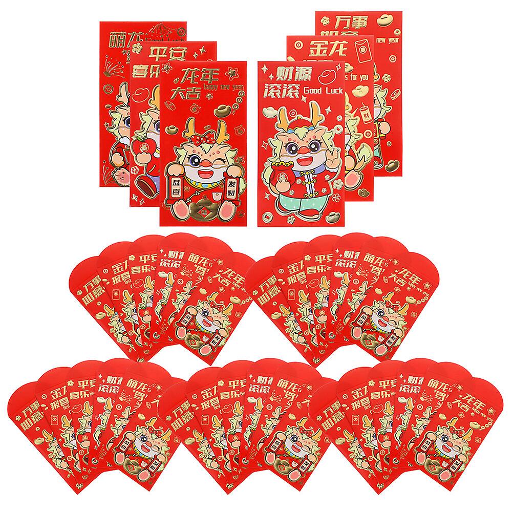 36pcs Red Envelopes The Year Of Dragon Luck Money Envelopes Chinese New Year Red Envelope