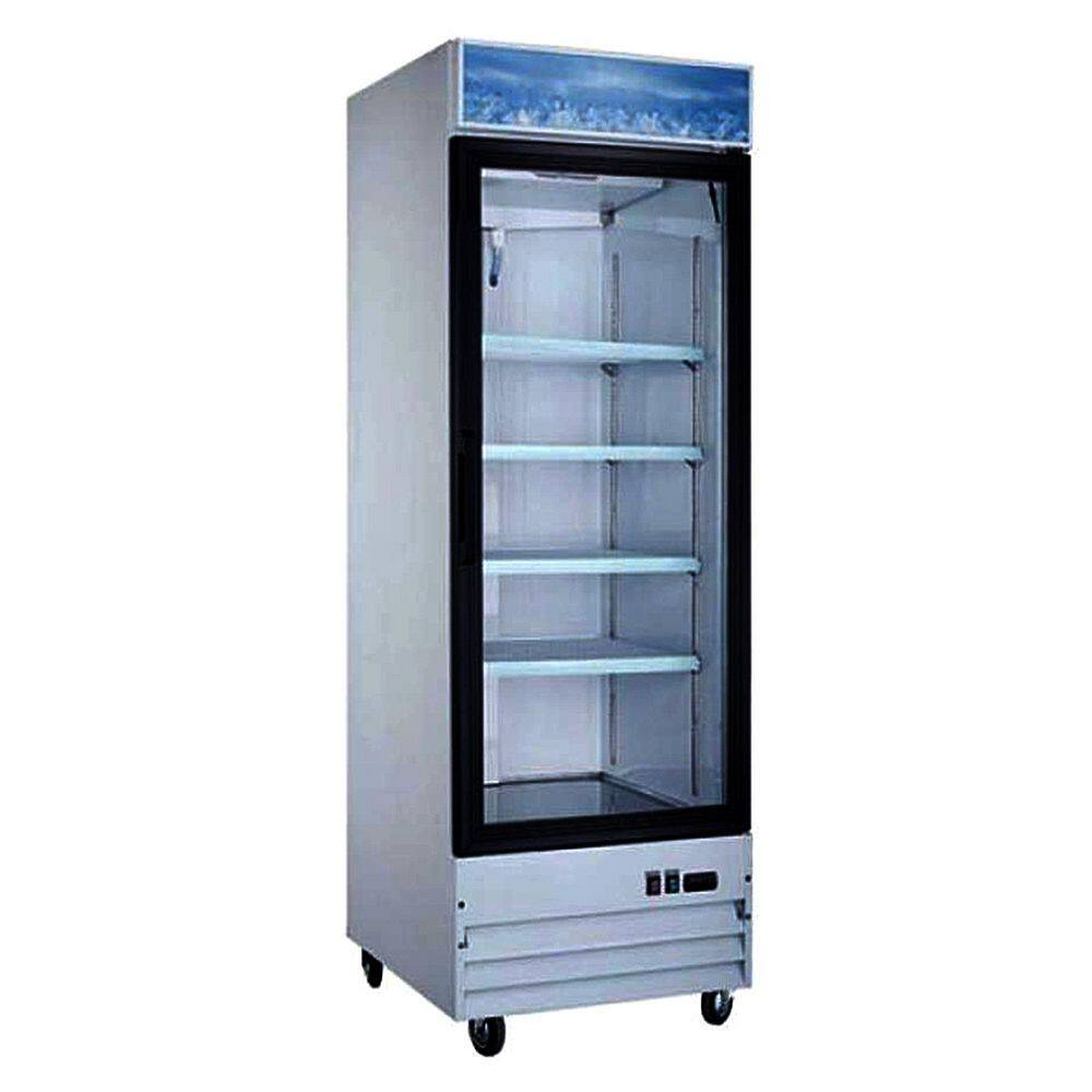 Cooler Depot 28 in. W 23 cu. ft. One Glass Door Commercial Merchandiser Refrigerator Reach in White DXXXG648BFM