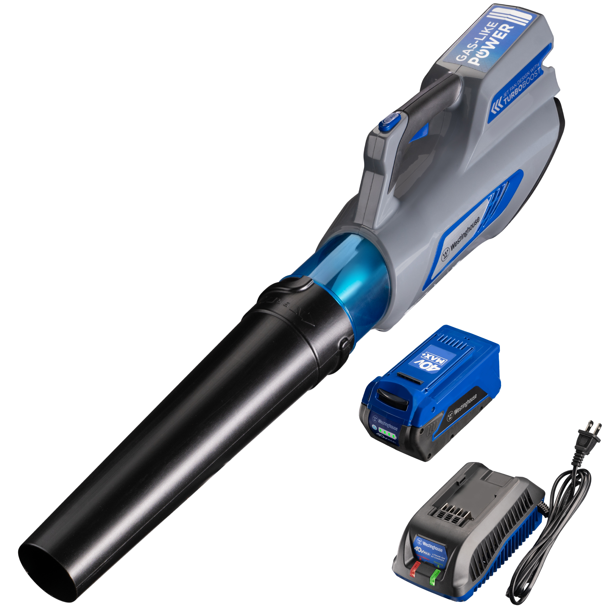 Westinghouse 4LB25AH4BC 40VMAX+ 40-volt Max 400-CFM 100-MPH Brushless Handheld Cordless Electric Leaf Blower 2.5 Ah (Battery and Charger Included)