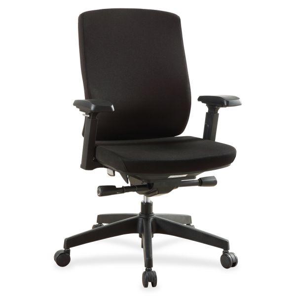 Lorell Mid-Back Chairs with Adjustable Arms