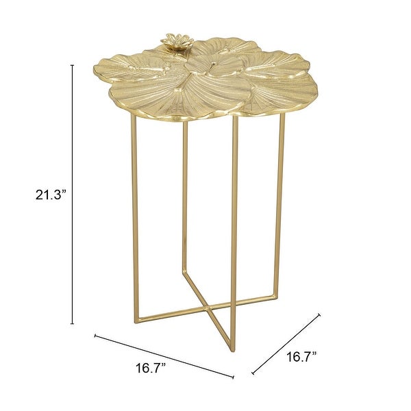 Lotus Side Table Gold - 16.7