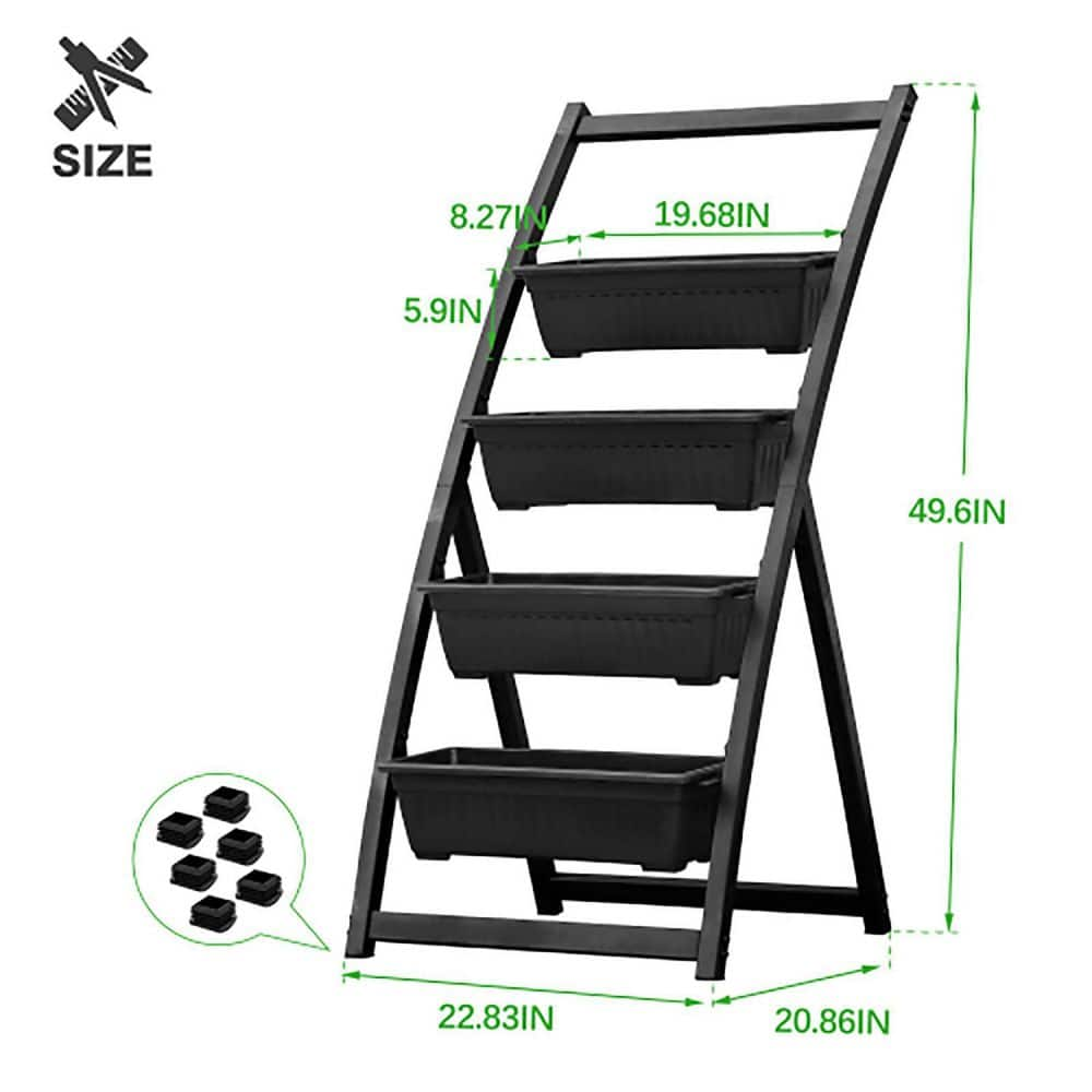 Tunearary 4-Tier Elevated Raised Garden Beds with Self Watering Planters for Growing Greenery and Vegetables W1100wm64682