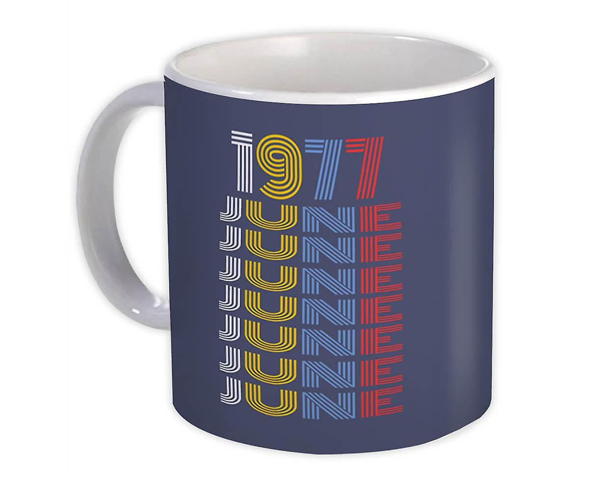 Gift Mug: 1977 June Colorful Retro Birthday Age