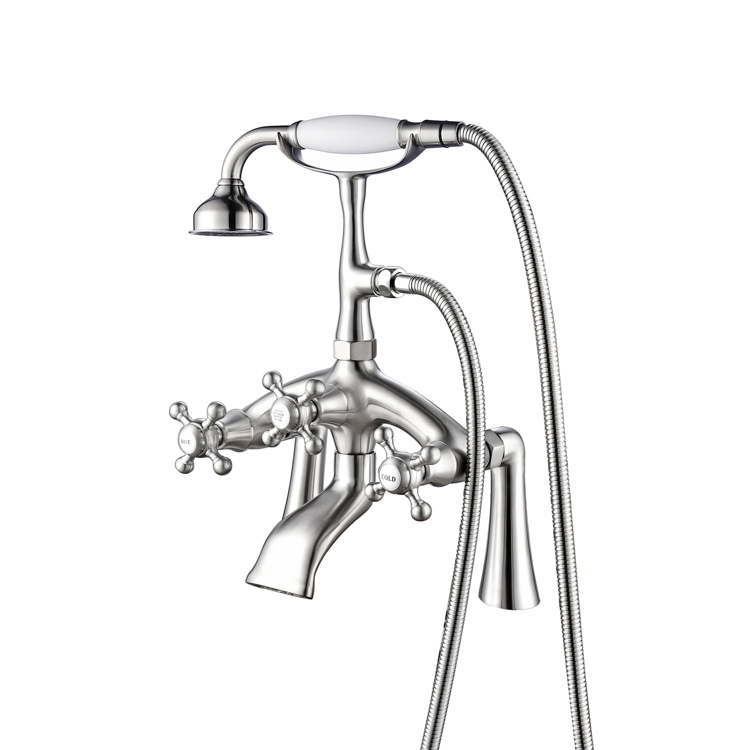 Tub Rim-Mounted Filler with Diverter