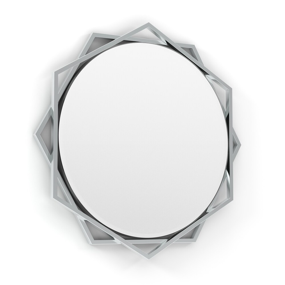 St Genies Contemporary Metal Beveled Wall Mirror by Carson Carrington