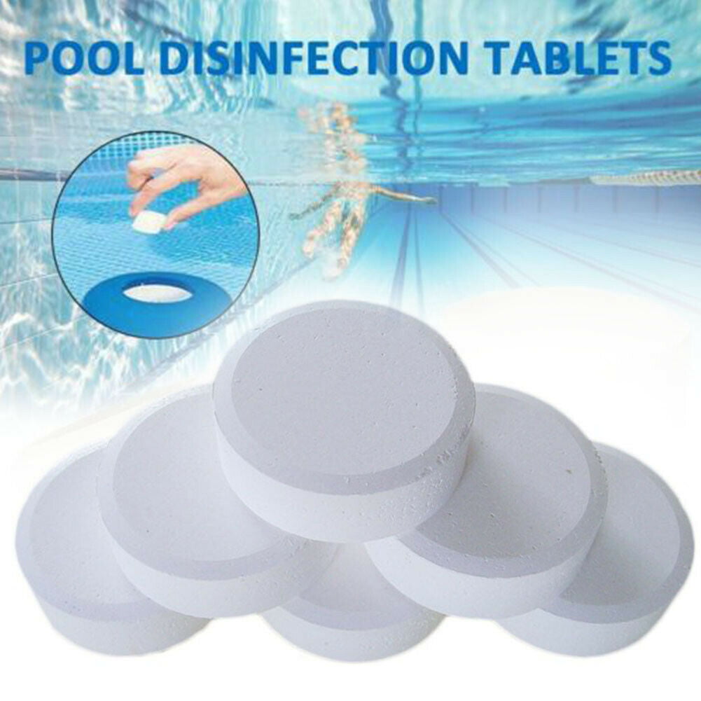 50pcs Multifunctional White Chlorine Tablets For Hot Tub Swimming Pool Spa Clean