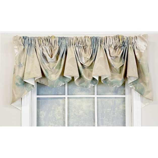 Linen Floral Empire Valance For Windows Up To 48in Or 60in By Rlf Home