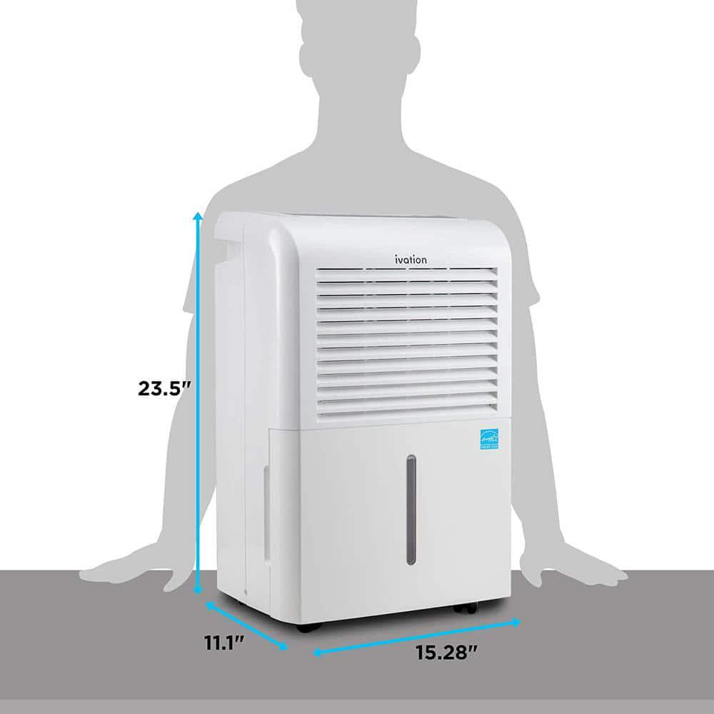 Ivation 50 Pint Energy Star Dehumidifier with Pump and Hose Connector