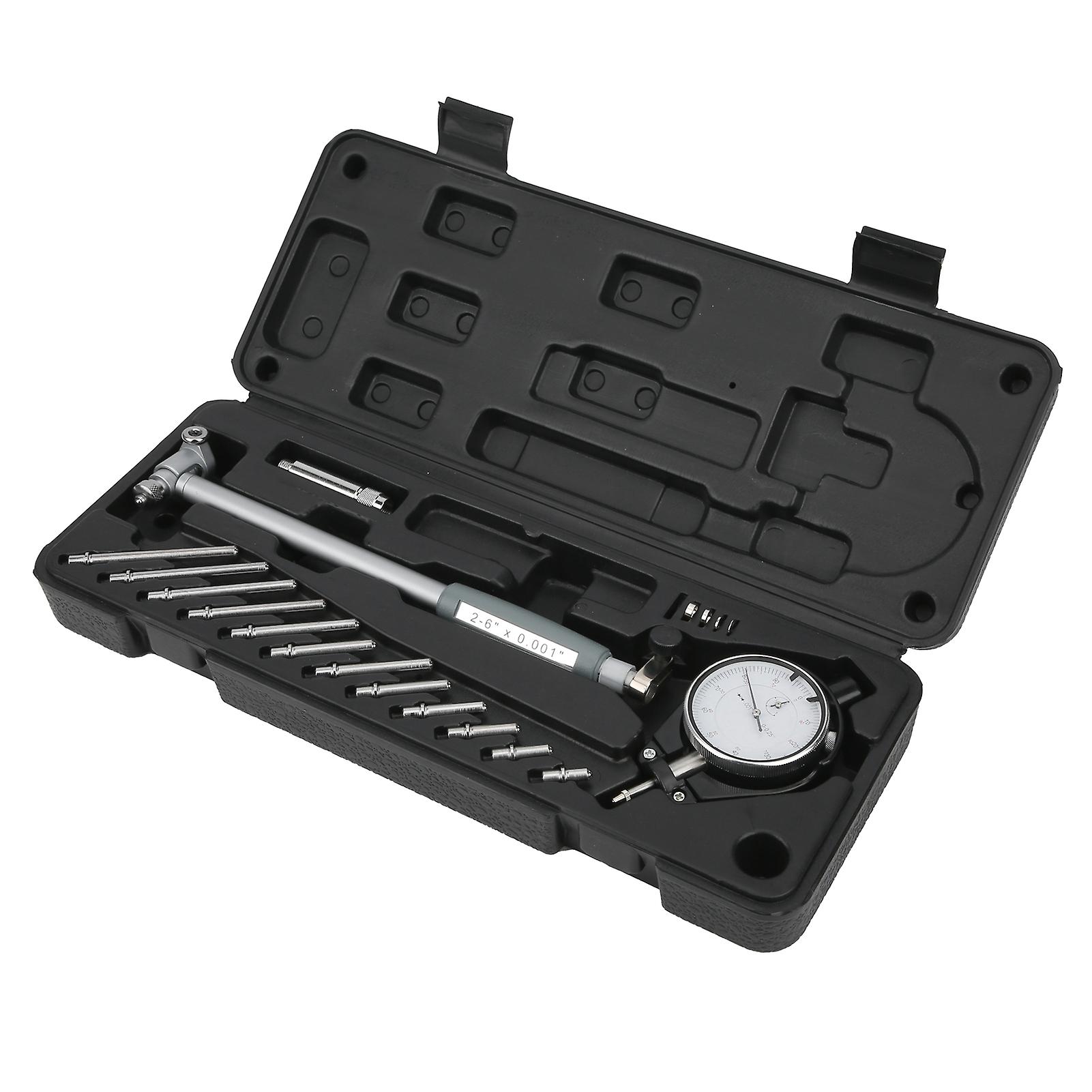 Dial Bore Gauge Hole Indicator Measuring Engine Cylinder Tool Kits 26in X 0.001in