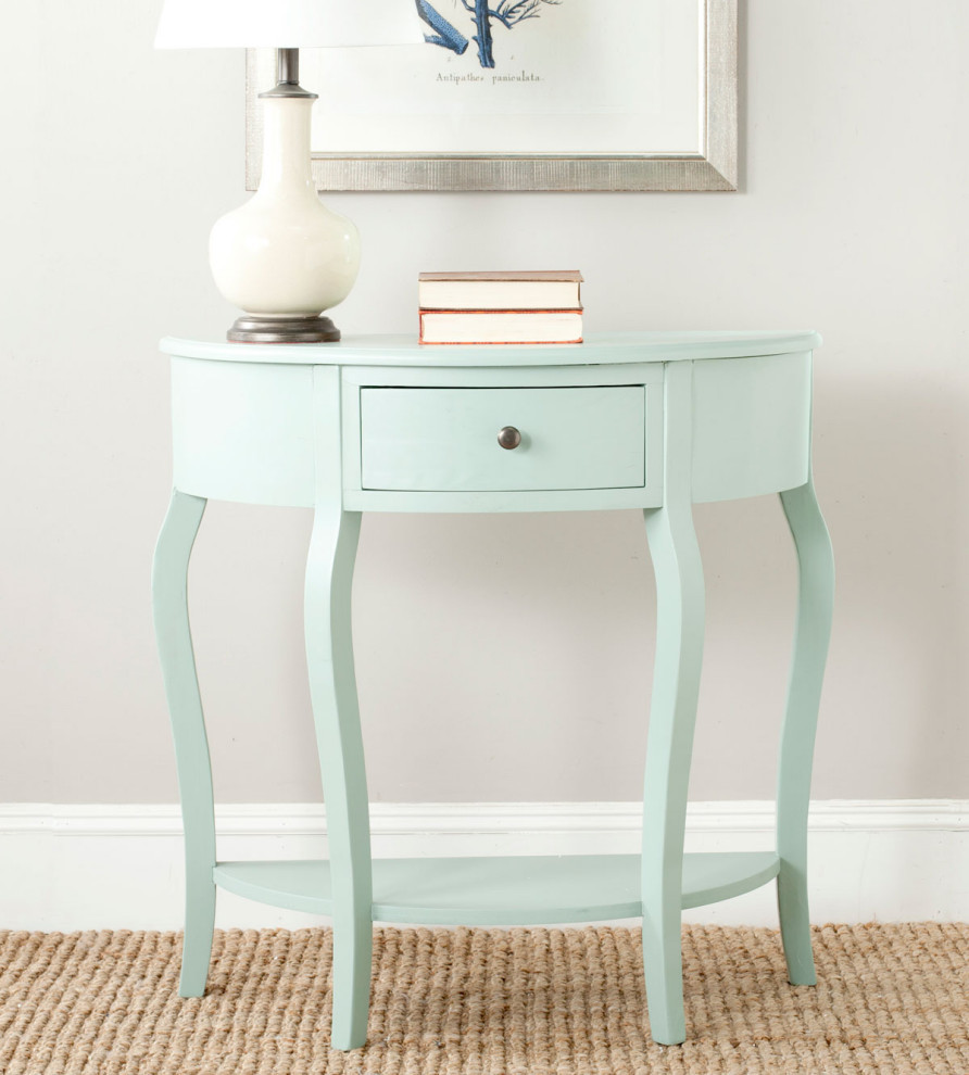 Anna Demilune Small Console Celadon   Transitional   Console Tables   by V.S.D Furniture  Houzz