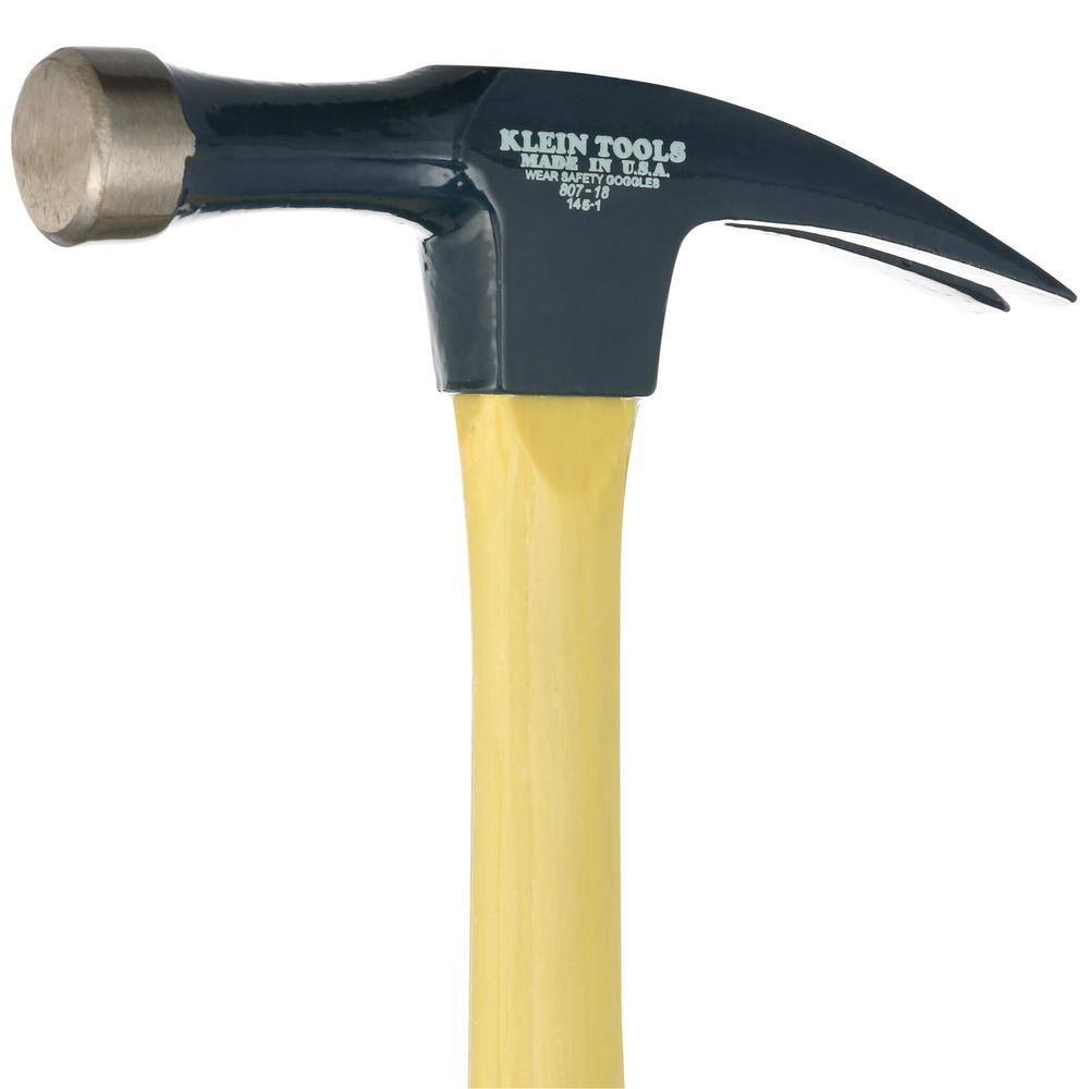 Klein Tools 18 oz. Electrician's Straight-Claw Hammer 807-18