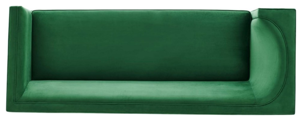 Modway Eminence Modern Performance Velvet Upholstered Sofa in Green/Gold   Contemporary   Sofas   by Homesquare  Houzz