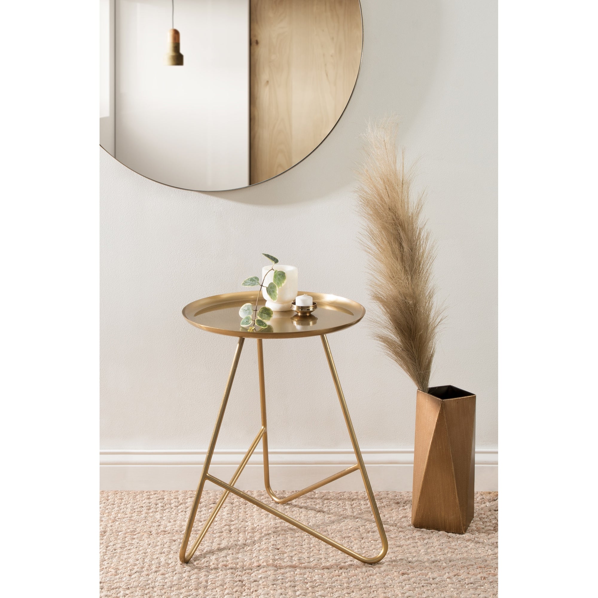 Kate and Laurel Birgit Metal Side Table - 16x16x21