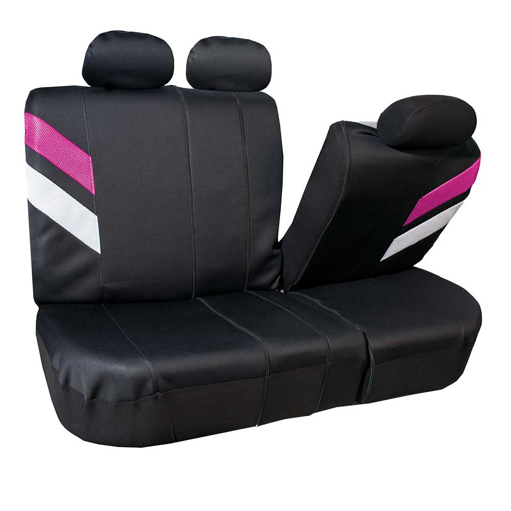 FH Group Modern Edge AFFB086PINK115 Pink Neoprene Full Set Car Seat Cover with Air Freshener