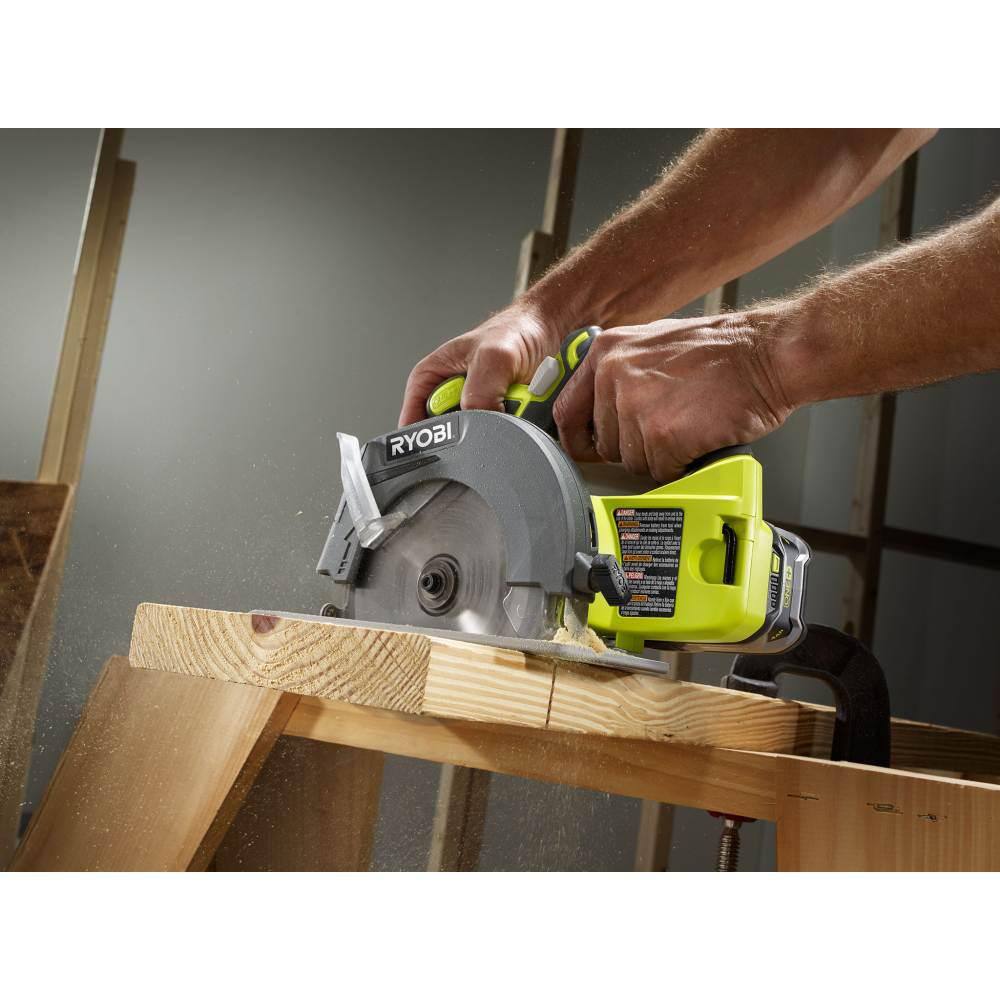 RYOBI ONE+ 18V Cordless 6-12 in. Circular Saw with 2.0 Ah Battery and Charger P507-PSK005