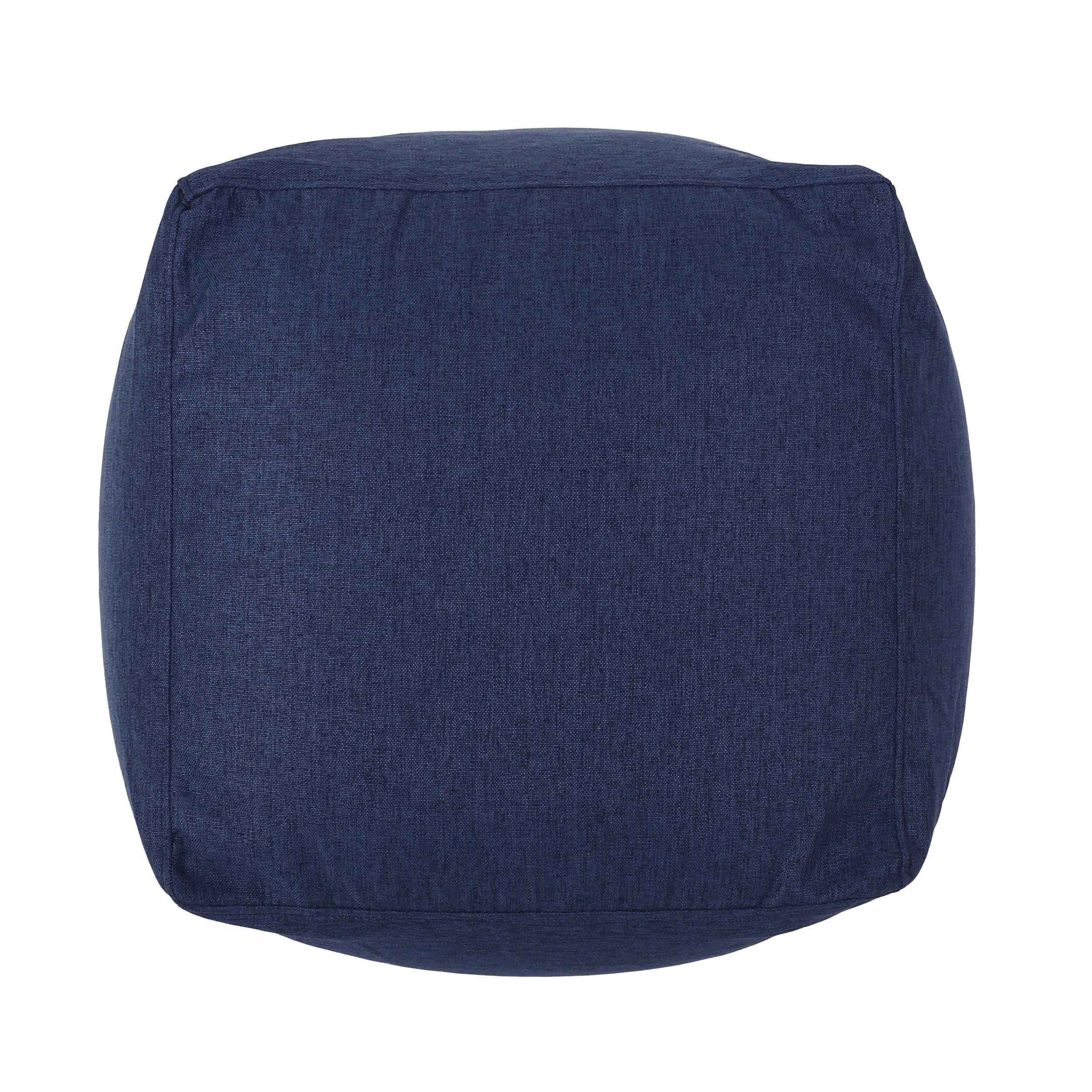 Punjab Tattnall Contemporary Two Tone Fabric Cube Pouf