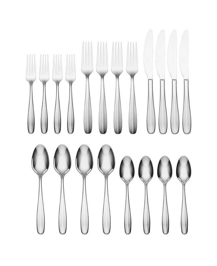 Oneida Oakwood 20 Piece Everyday Flatware Set Service for 4