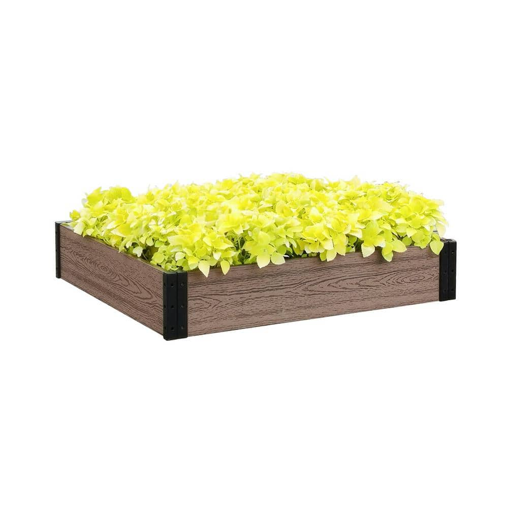 EverBloom 36 in. L x 38 in. W x 7 in. H Essential Composite Raised Garden Bed R073638