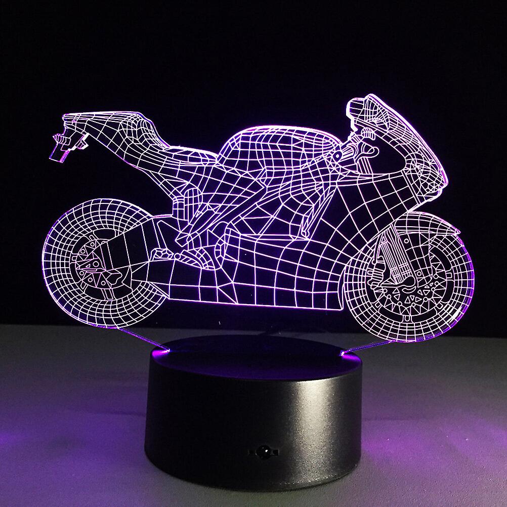 3d Lamp Visual Light Effect Touch Switch Colors Changing Night Light (motorcycle)