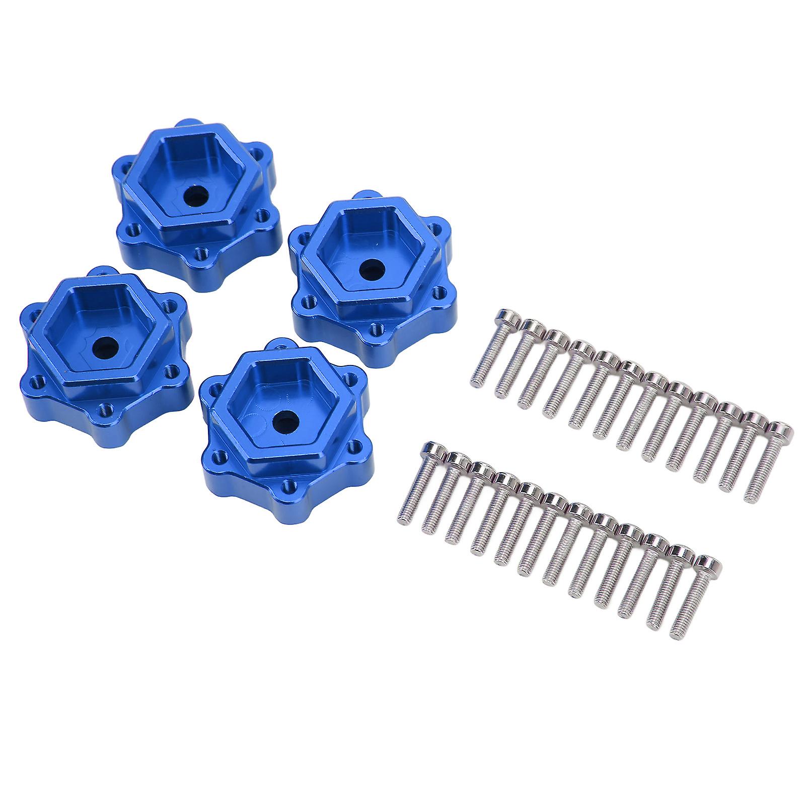 2 Pair Rc Aluminum 5mm Widen Wheel Hex Adapter Converter For Losi Lmt 4wd Solid Axle 1/8 Monster Truckblue