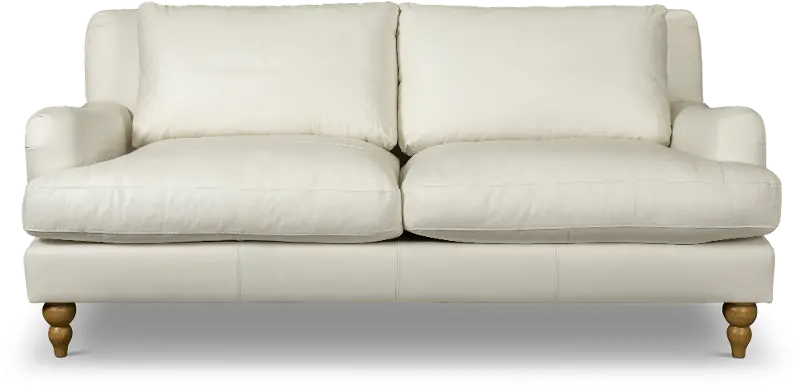 Regatta Cream Leather Loveseat