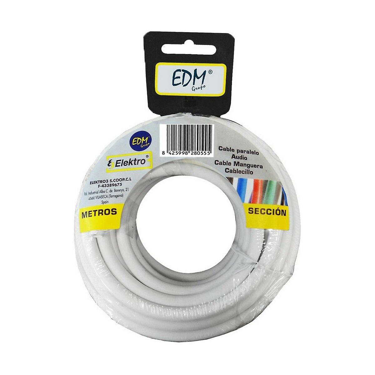 Cable EDM 2 x 1，5 mm White 15 m