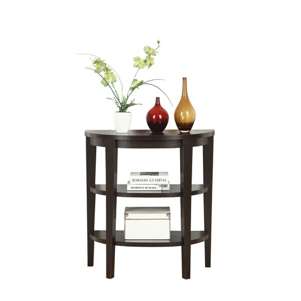 Copper Grove Helena Half-Circle Console Table with Shelves