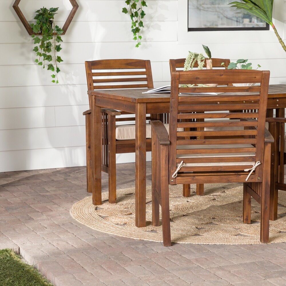 Middlebrook Surfside 5 piece Acacia Wood Outdoor Dining Set   60 x 34 x 30h