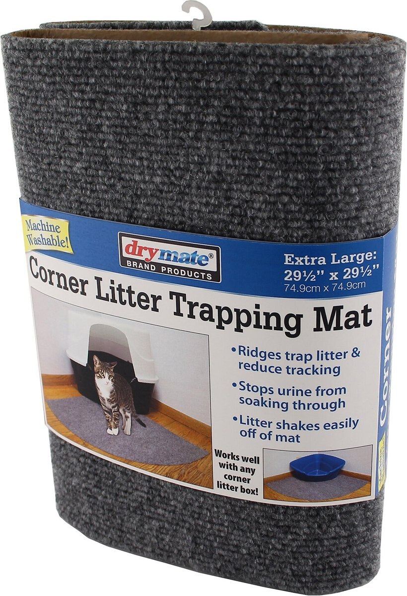 Drymate Corner Cat Litter Mat， 29.5-in