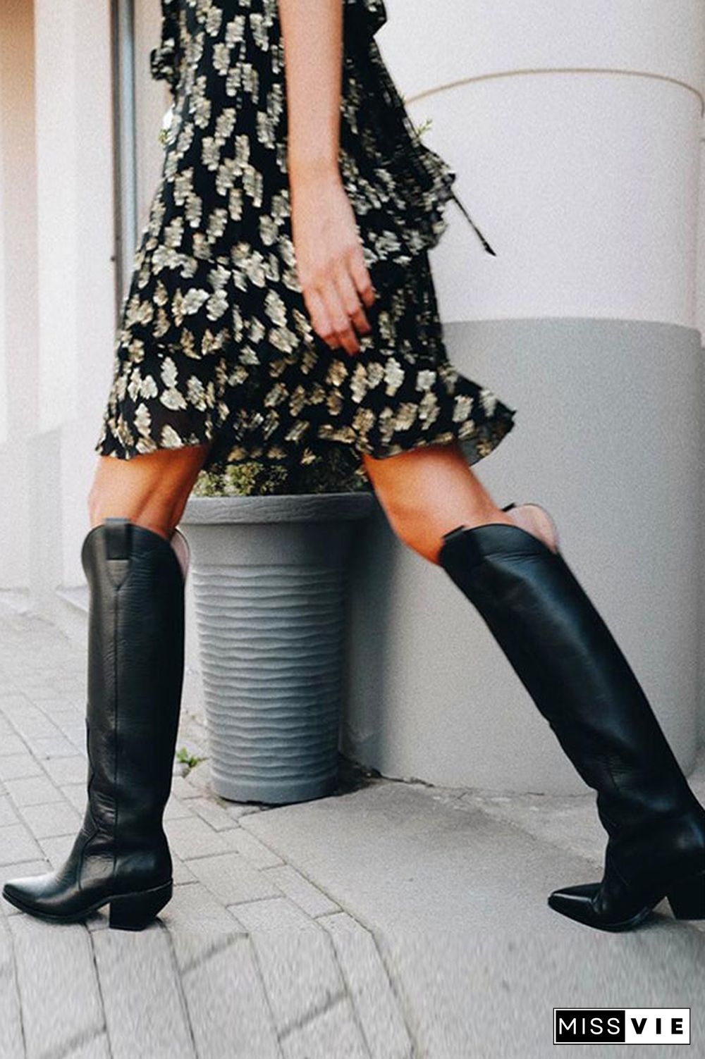 Over The Knee Western Boots