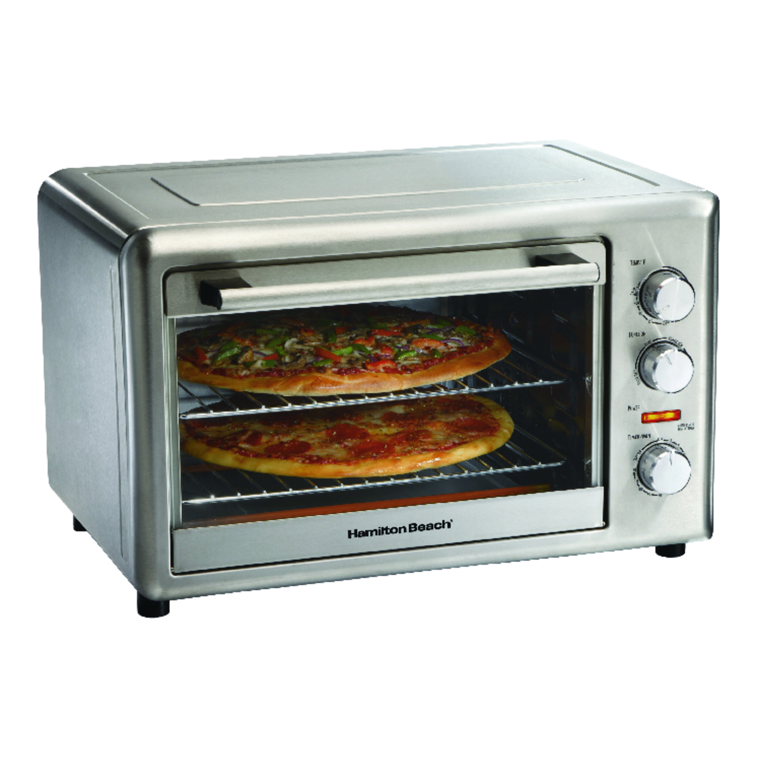 Hamilton Beach Stainless Steel Silver Convection Oven and Rotisserie 13 in. H X 20 in. W X 16 in. D