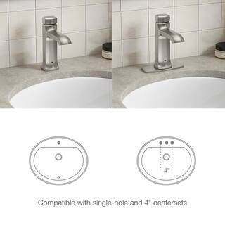 KOHLER Rubicon Battery Powered Touchless Single Hole Bathroom Faucet in Vibrant Brushed Nickel K-R32928-4D-BN