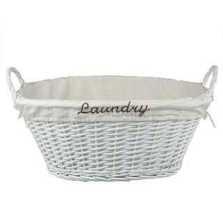 Home Basics White Wicker Basket LH45002