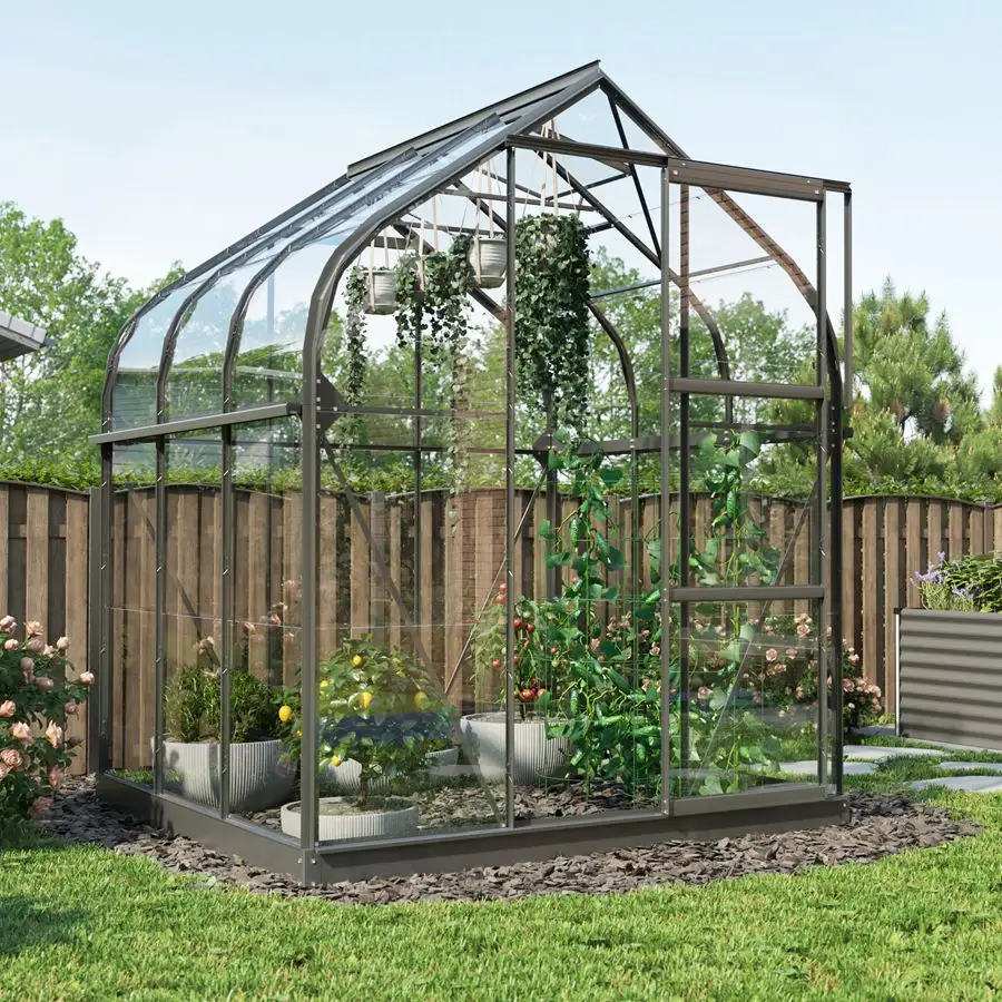 Clear glass garden greenhouse Windproof and warm greenhouse