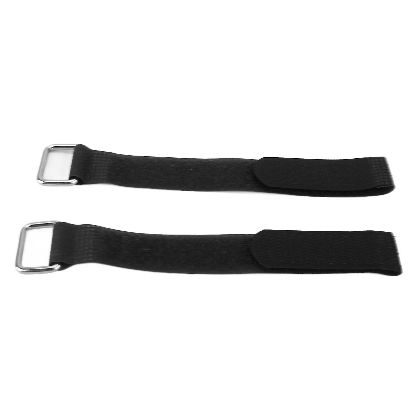 2pcs Fastening Straps Nylon 20x200mm Adjustable Elastic Bicycle Fixed Organizer Beltblack