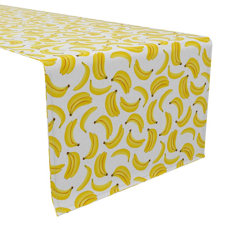 Table Runner， 100% Cotton， 16x72， Bunches of Bananas