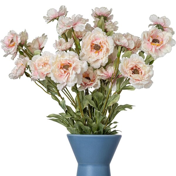 Pink Silk Decorative Artificial Penony Faux Flowers