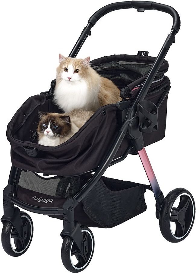 Ibiyaya Retro Luxe Cat and Dog Stroller， Large