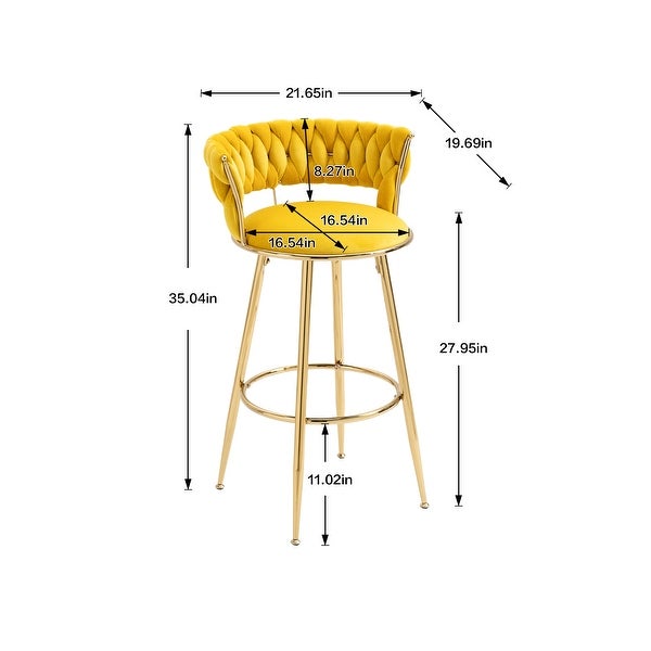 Retro Bar Stools with Back and Footrest， Counter Height Dining Chairs