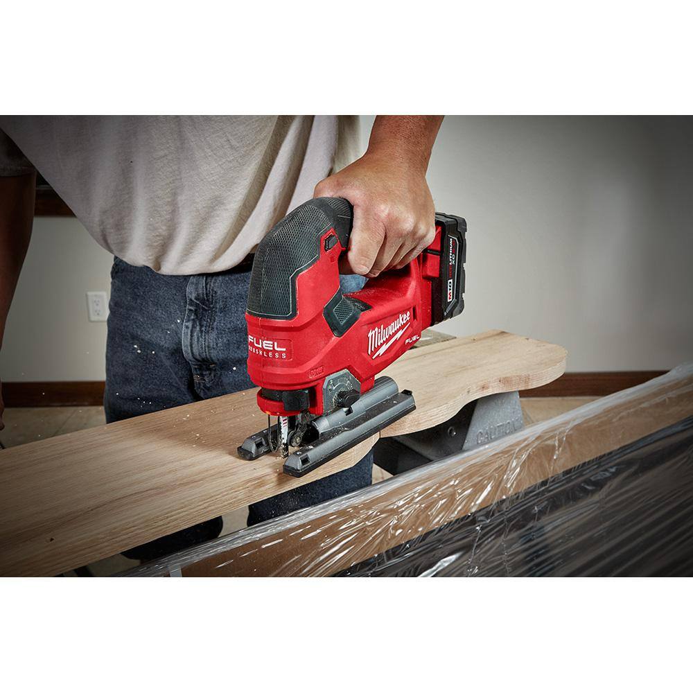 MW M18 FUEL 18V Lithium-Ion Brushless Cordless Jig Saw and 7-14 in. Circular Saw with (2) 6.0Ah Batteries 2737-20-2631-20-48-11-1862