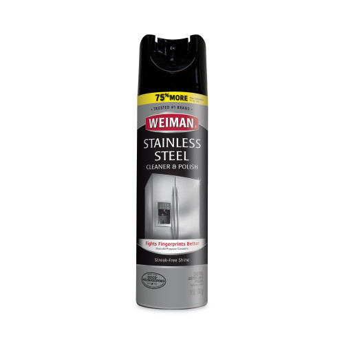 WEIMAN Stainless Steel Cleaner and Polish， 17 oz Aerosol， 6/Carton (49CT)