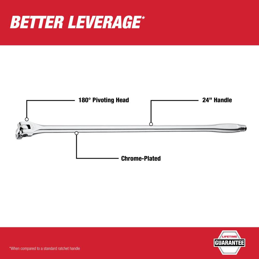 Milwaukee 1/2 in. Drive Breaker Bar (24 in.) 48-22-9013 from Milwaukee